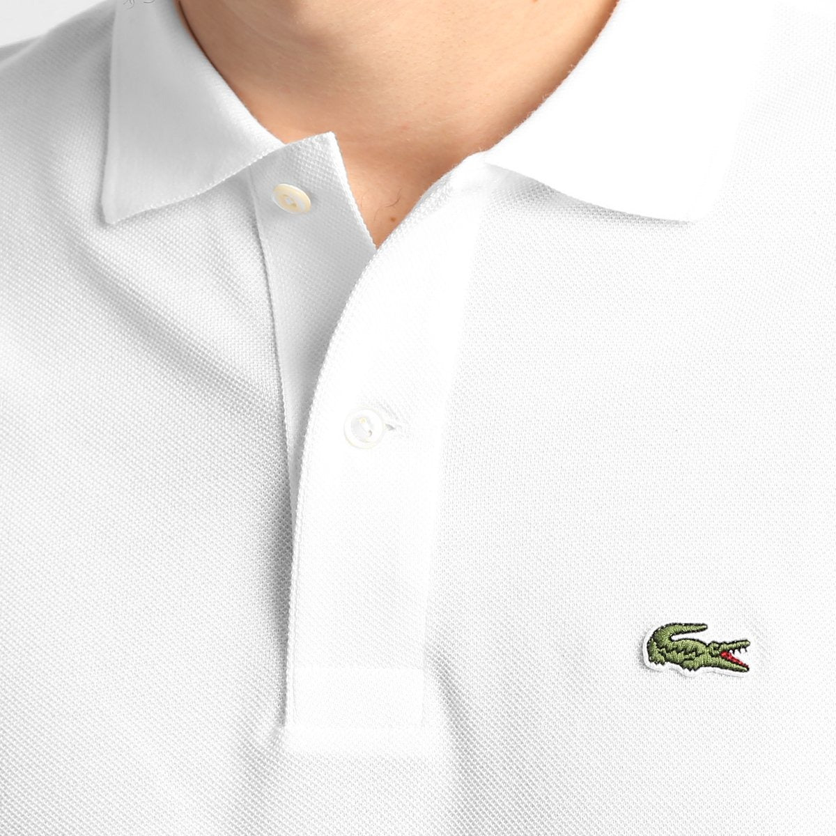 Camisa Gola Polo Lacoste Regular Fit Branca