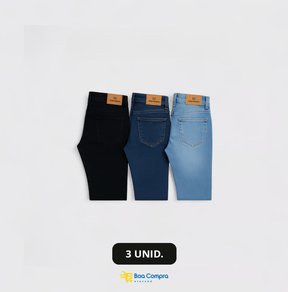 Kit 3 Calças Jeans