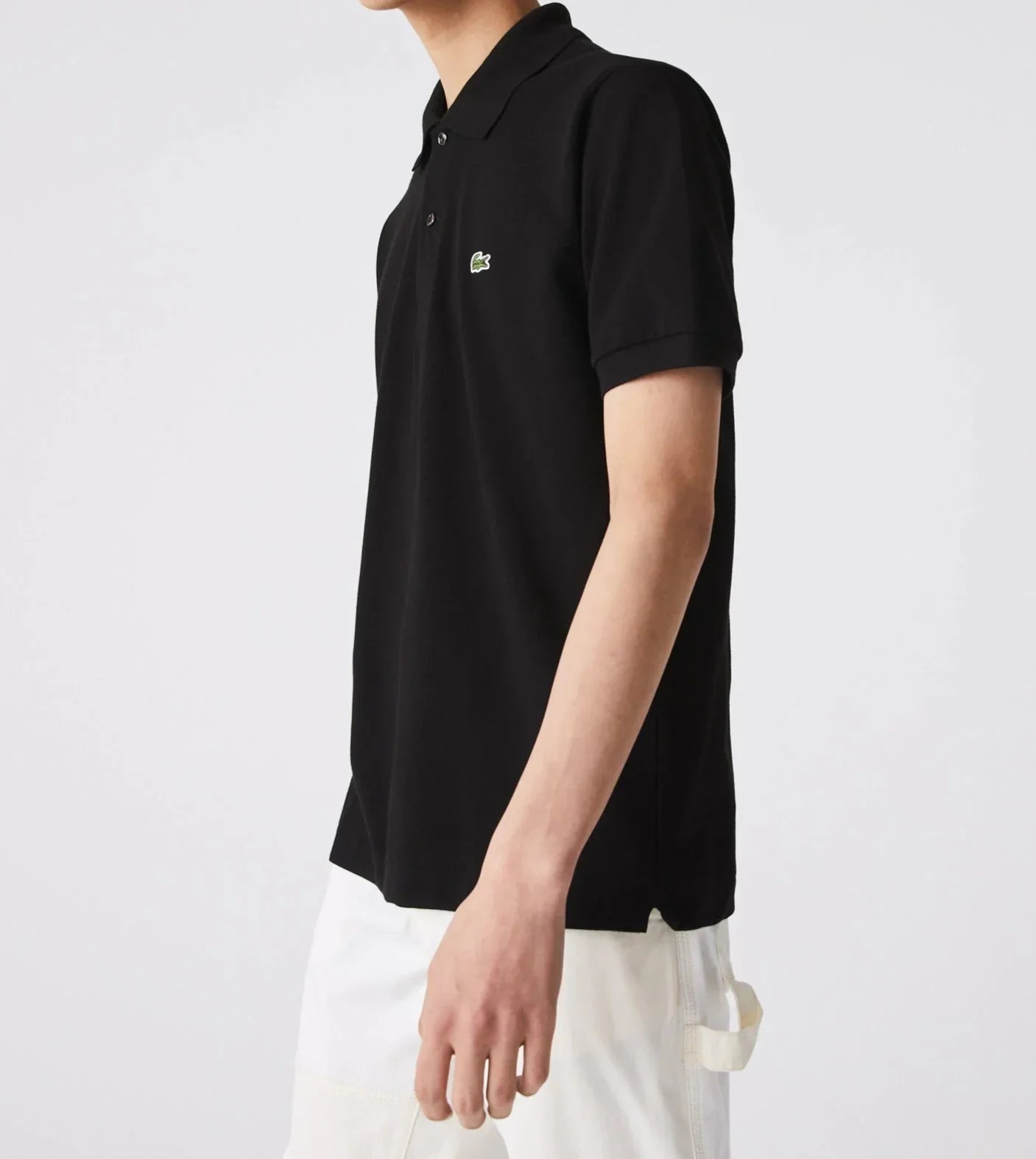 Camisa Gola Polo Lacoste Regular Fit Preta